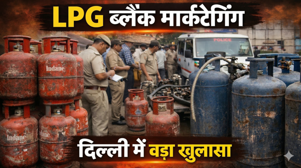 दिल्ली में LPG ब्लैक मार्केटिंग का खुलासा, गैस सिलेंडर के अवैध कारोबार पर कार्रवाई
